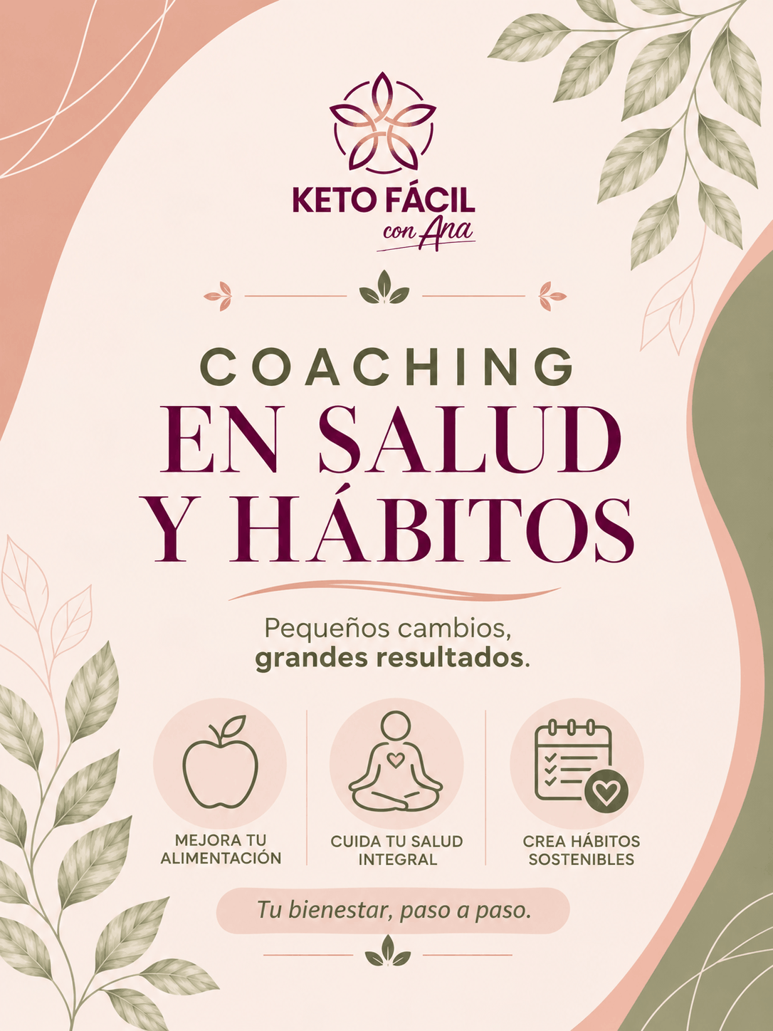 coaching en salud y habitos, keto facil con ana, alimentacion keto